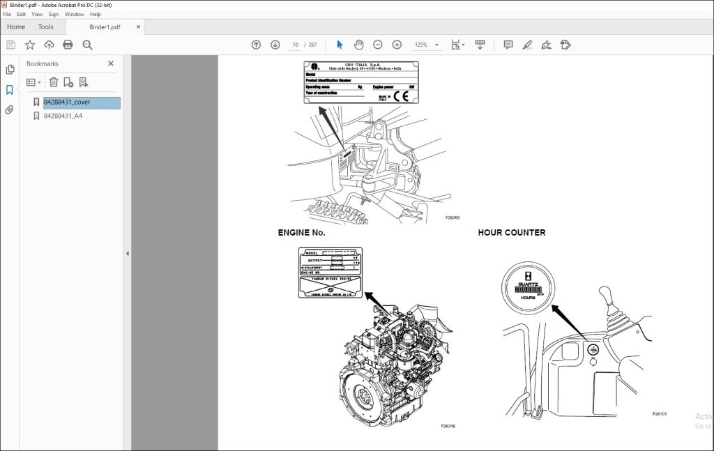 New Holland E30.2SR E35.2SR Mini Excavators Operator's Manual 84288431