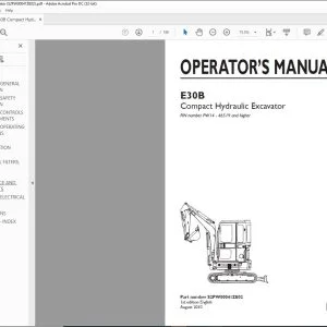 New Holland E30B Compact Hydraulic Excavator Operator's Manual S2PW00041ZE02 - PDF DOWNLOAD
