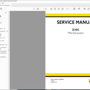 New Holland E30C Mini Excavator Service Manual 51649426 - PDF DOWNLOAD