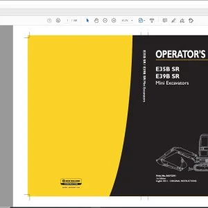 New Holland E35B SR E39B SR Mini Excavators Operator's Manual 84372391 - PDF DOWNLOAD