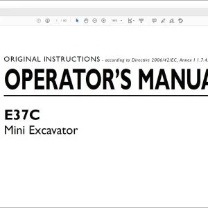 New Holland E37C Mini Excavator Operator's Manual 51566507 - PDF DOWNLOAD