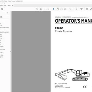 New Holland E385C Crawler Excavator Operator's Manual 47411627 - PDF DOWNLOAD