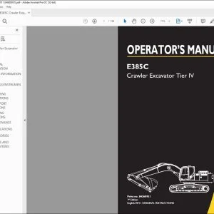 New Holland E385C Crawler Excavator Tier IV Operator's Manual 84360931 - PDF DOWNLOAD