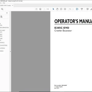 New Holland E385C EVO Crawler Excavator Operator's Manual 48016685 - PDF DOWNLOAD