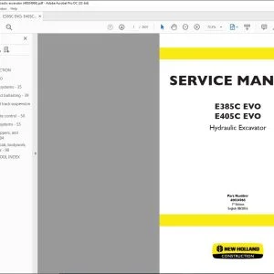 New Holland E385C EVO E405C EVO Hydraulic Excavator Service Manual 48024968 - PDF DOWNLOAD