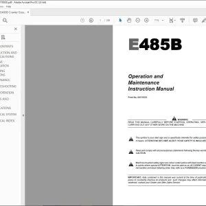 New Holland E485B Operation and Maintenance Instruction Manual 84170035 - PDF DOWNLOAD