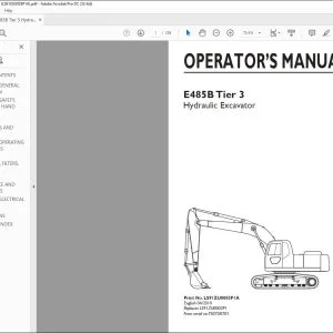 New Holland E485B Tier 3 Hydraulic Excavator Operator's Manual LS91ZU0003P1A - PDF DOWNLOAD