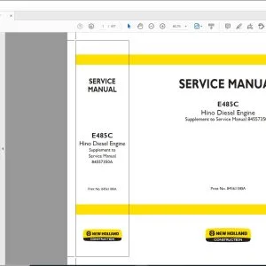 New Holland E485C Hino Diesel Engine Service Manual 84561180A - PDF DOWNLOAD