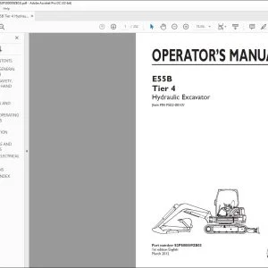 New Holland E55B Tier 4 Hydraulic Excavator Operator's Manual S2PS00009ZE03 - PDF DOWNLOAD