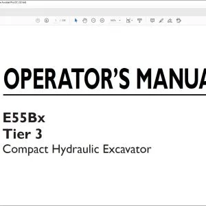 New Holland E55Bx Tier 3 Compact Hydraulic Excavator Operator's Manual S2HS00017ZE01 - PDF DOWNLOAD