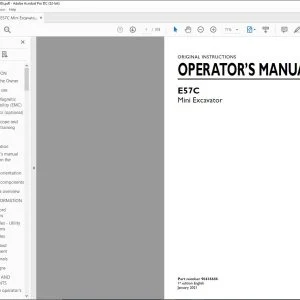 New Holland E57C Mini Excavator OPERATOR’S MANUAL 90436686 - PDF DOWNLOAD