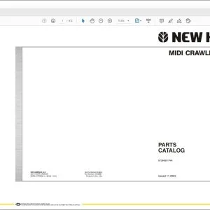 New Holland E70 Midi Crawler Excavator Parts Catalog Manual 87360691 - PDF DOWNLOAD