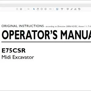 New Holland E75CSR Midi Excavator Operator's Manual 47488357 - PDF DOWNLOAD