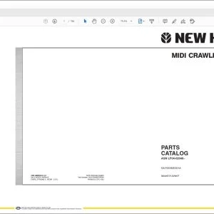 New Holland E80 Compact Crawler Excavator ASN PJ06-09807 PARTS CATALOG MANUAL ASN LF04-02048 - PDF DOWNLOAD