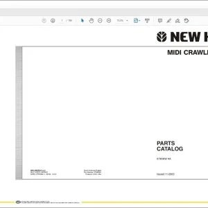 New Holland E80 Midi Crawler Excavator Parts Catalog Manual 87360692 - PDF DOWNLOAD