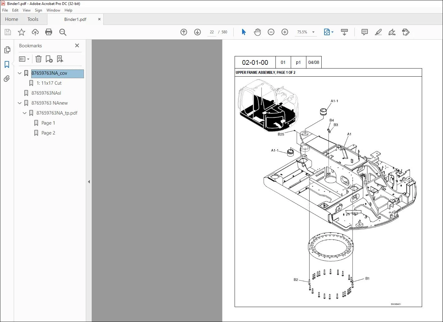 New Holland E80B TIER 4 CRAWLER EXCAVATOR PARTS CATALOG Manual 87659763 NA- PDF DOWNLOAD - Image 3