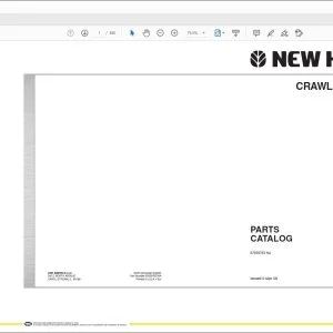 New Holland E80B TIER 4 CRAWLER EXCAVATOR PARTS CATALOG Manual 87659763 NA- PDF DOWNLOAD