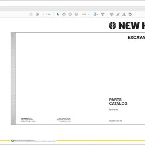 New Holland EC600 Excavator Crawler Parts Catalog Manual 73179400 - PDF DOWNLOAD