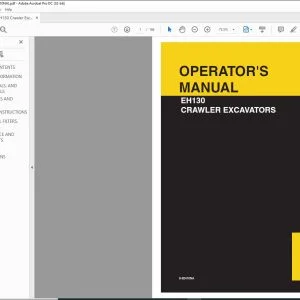 New Holland EH130 Hydraulic Excavator Operator's Manual 6-82410 - PDF DOWNLOAD