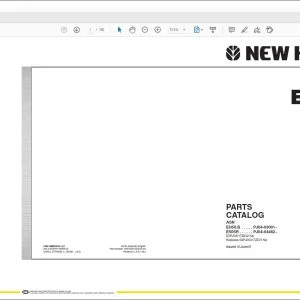 New Holland EH50.B E50SR Excavator Parts Catalog Manual S3PJ00017ZE02 - PDF DOWNLOAD