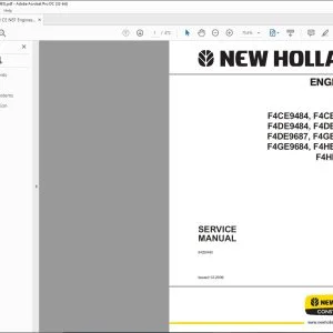 New Holland Engines NEF F4CE9484 F4CE9684 F4DE9484 F4DE9684 F4DE9687 F4GE9484 F4GE9684 F4HE9484 F4HE9684 Service Manual 84250493 - PDF DOWNLOAD