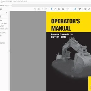 New Holland Excavator Crawlers EC130 Operator's Manual 73178094 - PDF DOWNLOAD