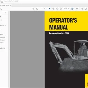 New Holland Excavator Crawlers EC35 Operator's Manual 73185763 - PDF DOWNLOAD