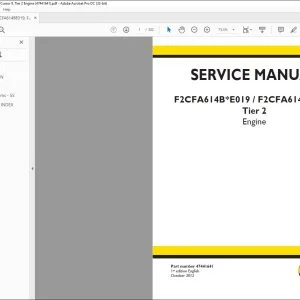 New Holland F2CFA614BE019 F2CFA614CE019 Tier 2 Engine Service Manual 47441641 - PDF DOWNLOAD