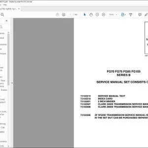Fiatallis FG70 FG75 FG85 FG105 Series B Motor Graders Service Manual 73160218 - PDF DOWNLOAD