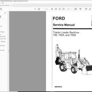 New Holland Ford 755 755A & 755B Tractor Loader Backhoe Service Manual 40075510 - PDF DOWNLOAD