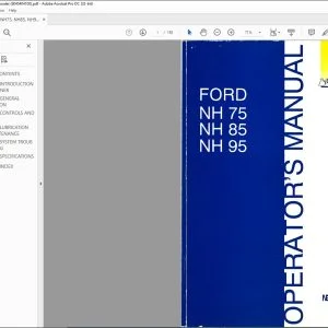 New Holland Ford NH 75 NH 85 NH 95 Operator's Manual - PDF DOWNLOAD