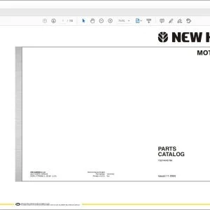 New Holland G140 Motor Grader Parts Catalog Manual 75314440NA - PDF DOWNLOAD