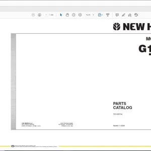 New Holland G140 VP TIER 3 Motor Grader Parts Catalog Manual 75314525NA - PDF DOWNLOAD