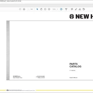 New Holland G170 TIER 3 AWD Grader Parts Catalog Manual 71114028NA - PDF DOWNLOAD