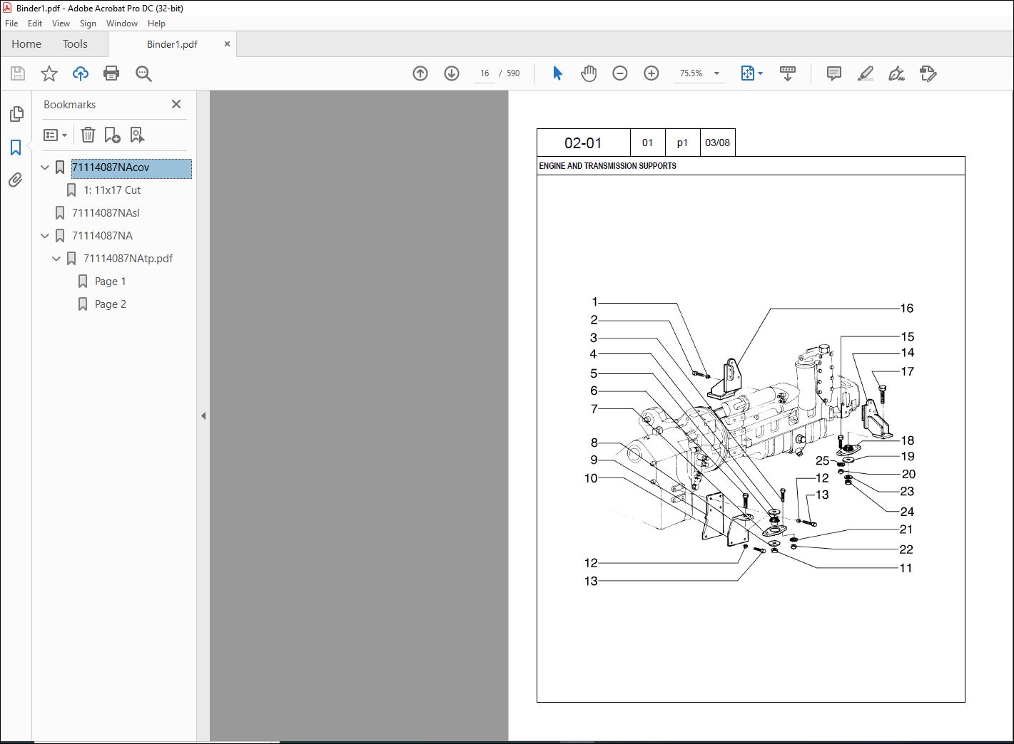 New Holland G170 VP TIER 3 Grader Parts Catalog Manual 71114087NA - PDF ...