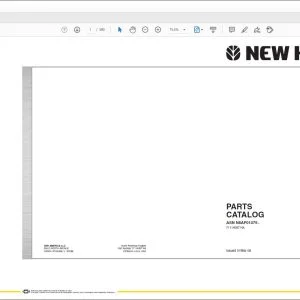New Holland G170 VP TIER 3 Grader Parts Catalog Manual 71114087NA - PDF DOWNLOAD