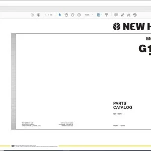 New Holland G170 VP TIER 3 Motor Grader Parts Catalog Manual 75314465NA - PDF DOWNLOAD