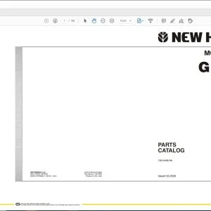 New Holland G170VP Motor Grader Parts Catalog Manual 75314458 NA - PDF DOWNLOAD