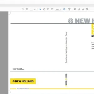 New Holland Kobelco E215B E245B Operation & Maintenance Instruction Manual 87618866 - PDF DOWNLOAD
