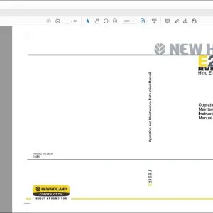 New Holland Kobelco E215BJ Hino Engine Operation & Maintenance Instruction Manual 87739539 - PDF DOWNLOAD