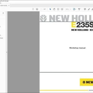 New Holland Kobelco E235SR Workshop Manual 60413436 - PDF DOWNLOAD