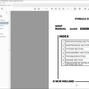New Holland Kobelco E26BJ Hino Engine Workshop Manual - PDF DOWNLOAD