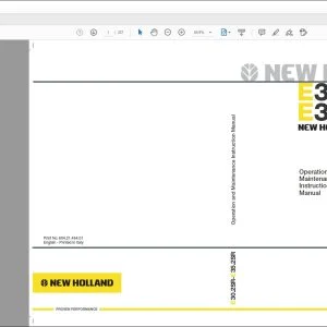 New Holland Kobelco E30.2SR E35.2SR Operation & Maintenance Instruction Manual 6042145401 - PDF DOWNLOAD