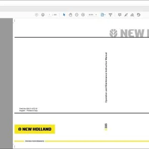 New Holland Kobelco E335 Operation & Maintenance Instruction Manual 6042162201 - PDF DOWNLOAD
