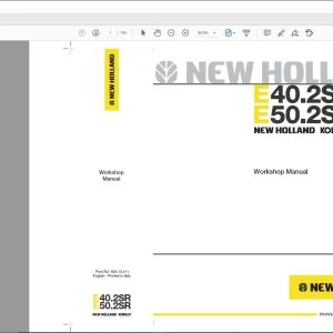 New Holland Kobelco E40.2SR E50.2SR Excavator Workshop Manual 60413411 - PDF DOWNLOAD