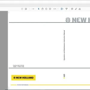 New Holland Kobelco E485 Excavator Operation & Maintenance Instruction Manual 6043552600 - PDF DOWNLOAD