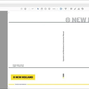 New Holland Kobelco E9SR Operation & Maintenance Instruction Manual 6042139100 - PDF DOWNLOAD