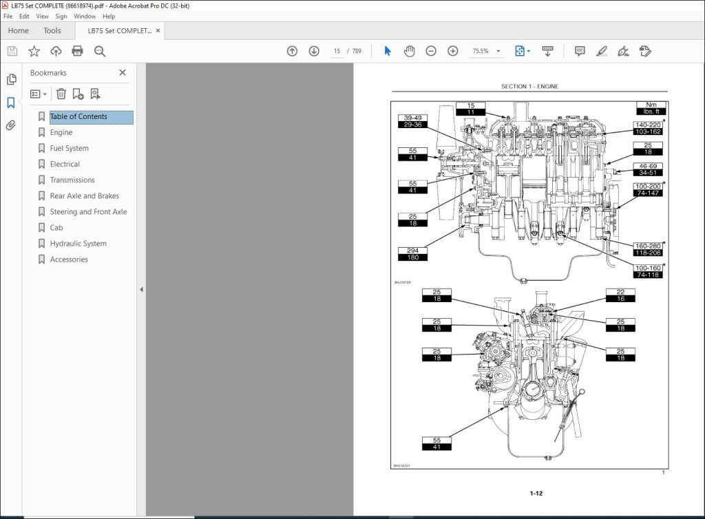 New Holland LB75 Engine Service Manual 86618975 - PDF DOWNLOAD ...