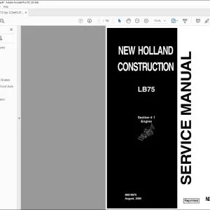 New Holland LB75 Engine Service Manual 86618975 - PDF DOWNLOAD