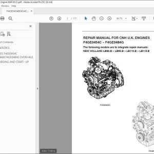 New Holland LB90.B LB95.B LB110.B LB115.B Engines Repair Manual - PDF DOWNLOAD